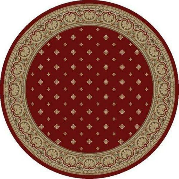 Concord Global Trading 7 ft. 10 in. Ankara Pin Dot - Round, Red 63009